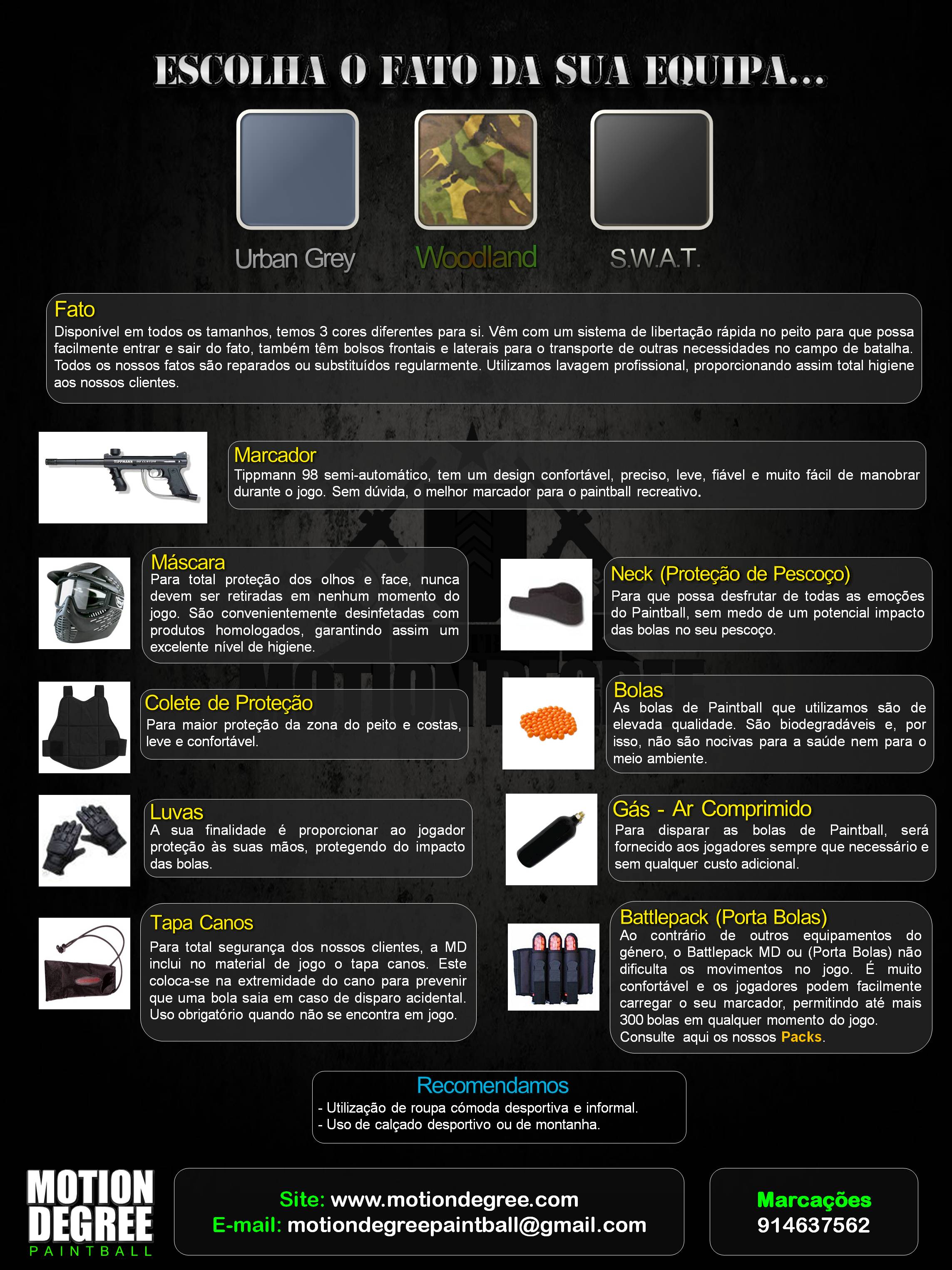 Paintball com equipamento completo.