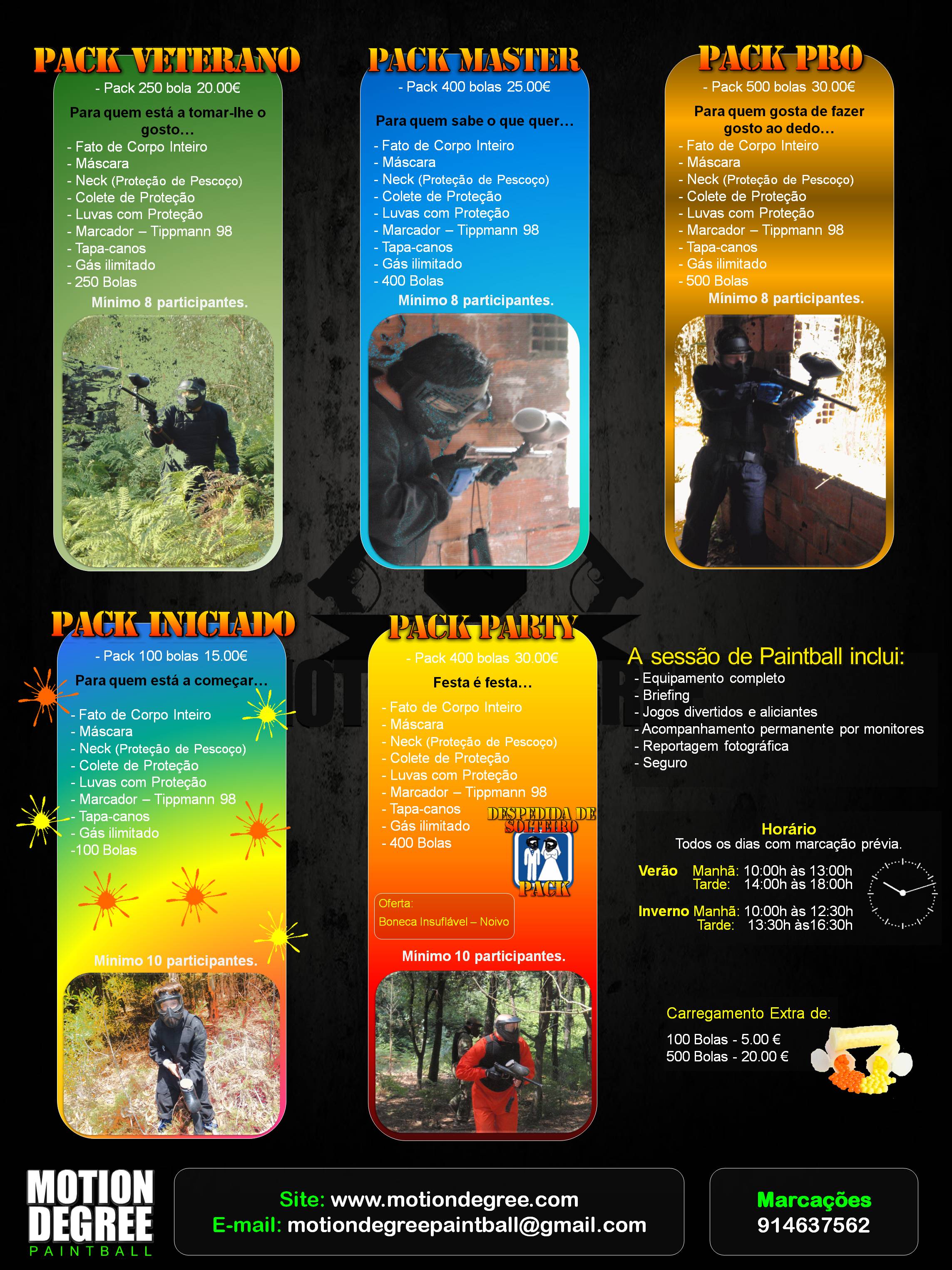 Os melhores packs de paintball do mercado!