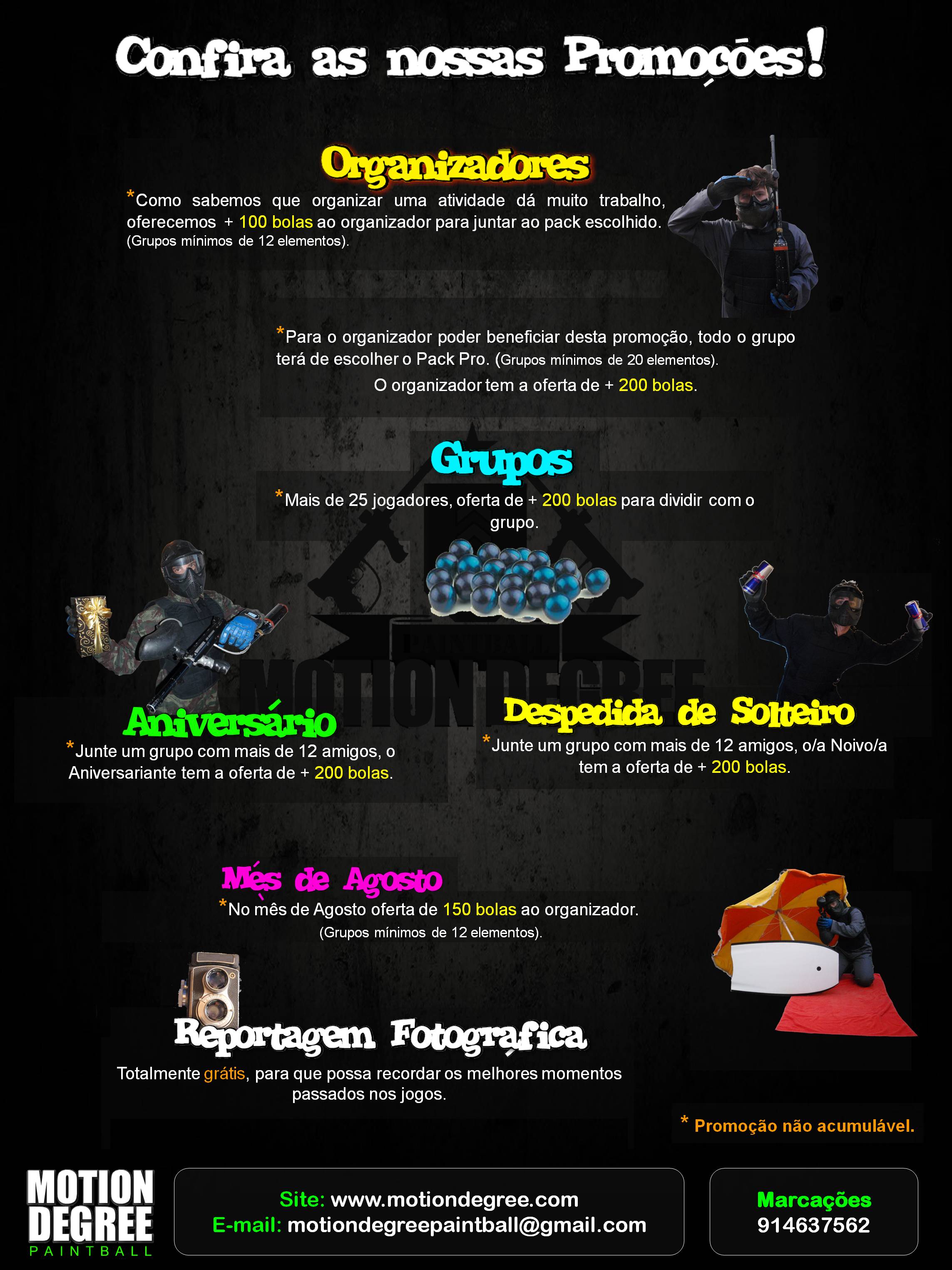 Promoções de paintball é com a Motion Degree!